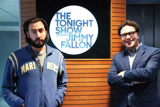 The Tonight Show with Jimmy Fallon writers: Mike DiCenzo and Arthur Meyer